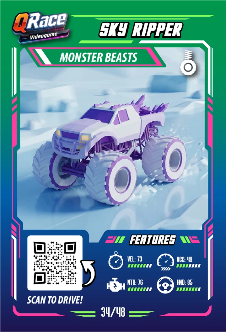 Sky Ripper collectible car card, number 34 of 48